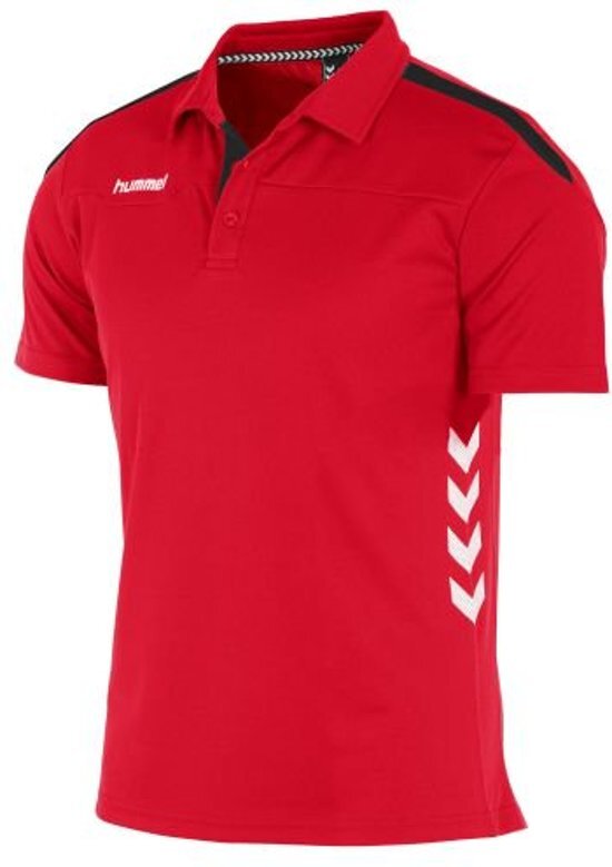 Hummel Valencia Polo Sportpolo Heren - Red-Black