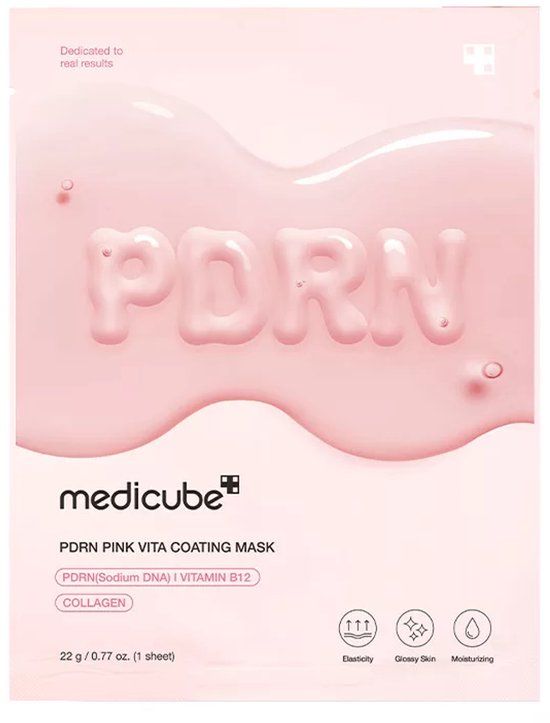 Medicube PDRN Pink Vita Coating Mask met B12 & Collageen - 1 Stuk