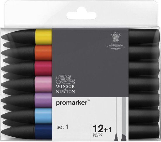 Winsor & Newton Promarker Set 1 - 12+1 Markers
