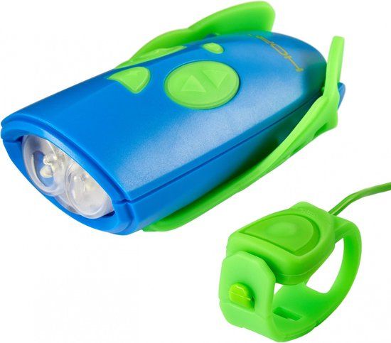 Hornit Mini Hornit Fietslicht met Geluidseffecten - Groen/Blauw