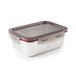 LACOR 64611 Ecoinox voedselcontainer, rechthoekig, roestvrij staal 18/10, 1200 ml, geschikt voor magnetron, oven, vriezer en vaatwasser, luchtdicht, 4 clipsluitingen, BPA-vrij