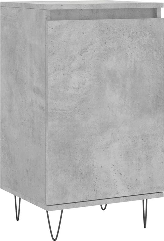 vidaXL Dressoir 40x35x70 cm Bewerkt Hout Betongrijs