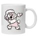 Poodle Acen Merchandise Poodle Dab Novelty Thee-koffiemok, 11 oz, wit