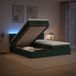 Maison Exclusive - Lit Ottoman avec matelas et éclairage LED, vert foncé, 200 x 200 cm, revêtement en velours
