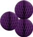 Merkloos / Sans marque Fest-Dekor Gmbh Papieren kerstballen - 3x - paars - 10 cm