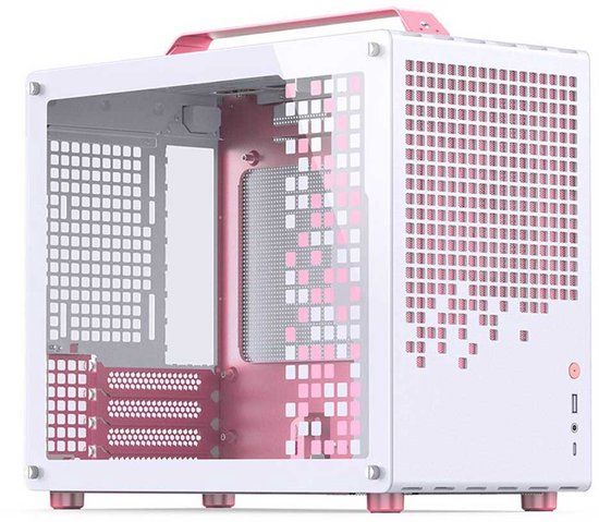 JONSPLUS Jonsbo Jonsbo Z20 Pink/White Mini Tower Roze, Wit