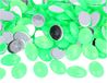 Decoratieve edelstenen van acryl, ovaal, neongroen, 13 x 18 mm, 500 stuks.
