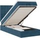 vidaXL lit plateforme avec matelas 80x200cm velours bleu foncé