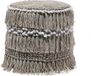 Beliani NOIDA - Poef - Beige - 44 cm - Katoen - Bohemian