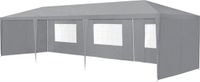 casa.pro Paviljoen partytent met 8 zijwanden 9x3x2,55 m donkergrijs