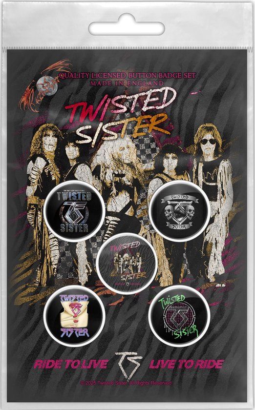 Twisted Sista Speldbadge - Ride To Live - meerkleurig