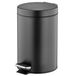 mDESIGN 18809MDBST Vuilnisbak 3 l Rond Staal Zwart