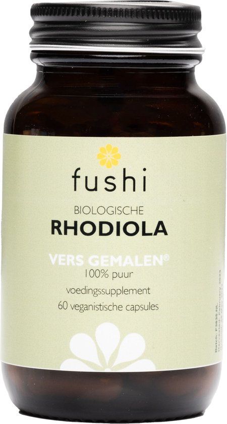 Fushi Wellbeing Biologische Rhodiola - 60 Capsules - Vegan - Plasticvrij
