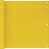vidaXL Balkonscherm 90x500 cm HDPE Geel
