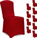 DETEX Set 10 Stoelhoezen - Eetkamerstoelen Universeel Stretch - Bordeauxrood