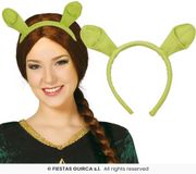 FIESTAS GUIRCA Groene oger oortjes diadeem voor Shrek of Fiona