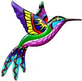 Unyqoos® Kolibri wanddecoratie van metaal 3D
