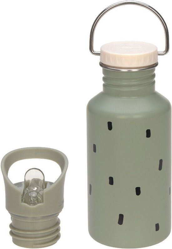 Lässig Bottle - Stainless Steel - Happy Prints - Light Olive