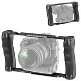 NEEWER CA016 Videocamerakooi met Arca-basis, dubbele handgrepen, 3/8 inch ARRI-aansluiting en 1/4 inch draad, koude schoenen, universele stabilisator compatibel met SmallRig NEEWER bodemplaat 15 mm