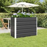 vidaXL Plantenbak Antraciet Staal 100 x 50 x 75 cm