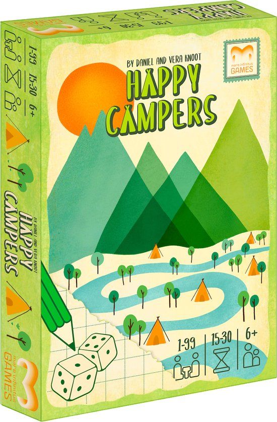 Happy Campers - Roll & Write Dice Game - Family Game - Vacation - Mare Infinitus Games