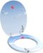 vidaXL Toiletbril Blauw 44 x 38 cm Bewerkt Hout