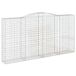 vidaXL Gabion met hoge boog, 400x50x200/220 cm, verzinkt staal