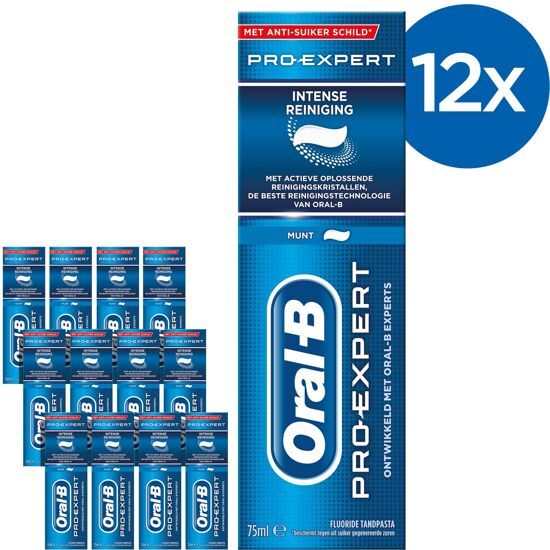 Oral-B Pro-Expert Intense Reiniging - Voordeelverpakking 12x75ml - Tandpasta