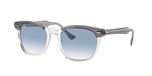 Ray-Ban Hawkeye Rb 2298 Lunettes de soleil unisexe gris carrées bleu 52mm