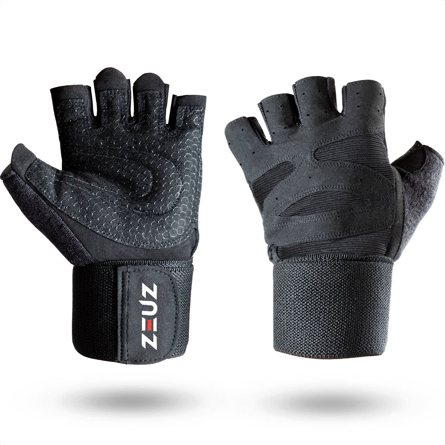 ZEUZ ZEUZ® Sport & Fitness Handschoenen Heren & Dames - Zwart - Maat M
