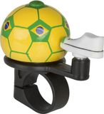 Messingschlager M-Wave Voetbal Mini Fietsbel - Brazilië - Geel