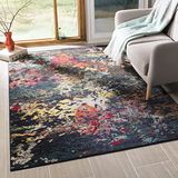 Safavieh Boho Chic tapijt voor binnen, rechthoekig, gevlochten, collectie Monaco, MNC260, bruin/theeblad, 122 x 170 cm voor woonkamer, slaapkamer of elke ruimte binnen