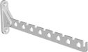 Sans marque Étagère murale - Aluminium - Acier, blanc - Pliable - 2m longueur de séchage