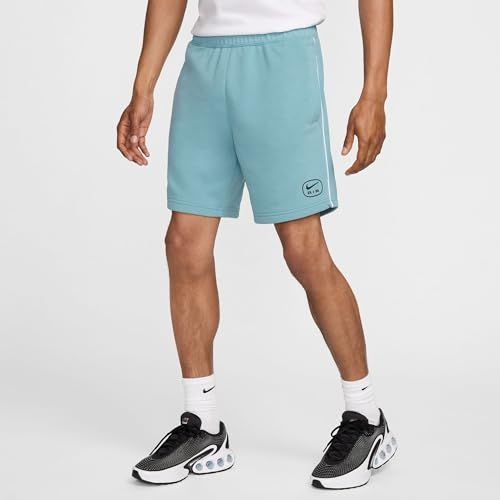 Nike Heren Sw Air Ft Shorts, Denim Turq/White/Black, XXL