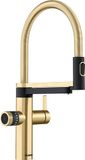 BLANCO drink.hot EVOL-S Pro satin goud, multifunctioneel warmwatersysteem, veredeld kokend heet water, klik en touch hoeveelheidsinstelling, aparte geïsoleerde uitloop, BWT-filter