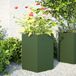 Maison Exclusive - Pots de fleurs de jardin, 2 pièces, vert olive, hexagonal, 46x40x45 cm, acier