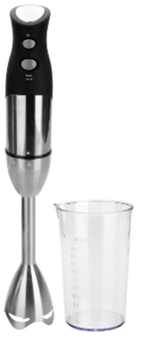 Lacor 61681 Staafmixer - Zwart, Roestvrijstaal