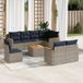 Prolenta Maison Exclusive - Tuinset voor in de tuin, 9-delig, met kussens, grijs, van polyrotan