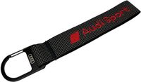 Audi 3182400400 Sleutelhanger Lanyard Loop Diamond Logo Snap Hook, Zwart/Rood