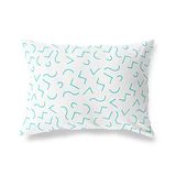 BonaMaison Turkoois-Wit Decoratieve Kussensloop, Kussenhoezen Bank, Decoratieve Kussenhoesjes, Kussensloop; Sofa, Slaapkamer, Kantoor, Auto 35x50 Cm - Ontworpen en vervaardigd in Turkije
