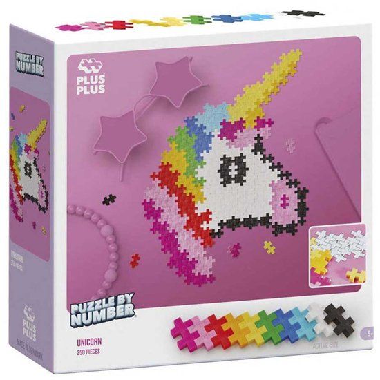 Plus-Plus Puzzle by Number eenhoorn 250 stukjes