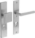 Intersteel Veiligheidsbeslag SKG*** met kerntrekbeveiliging profielcilindergat 72 mm voordeurbeslag rechthoekig rvs geborsteld
