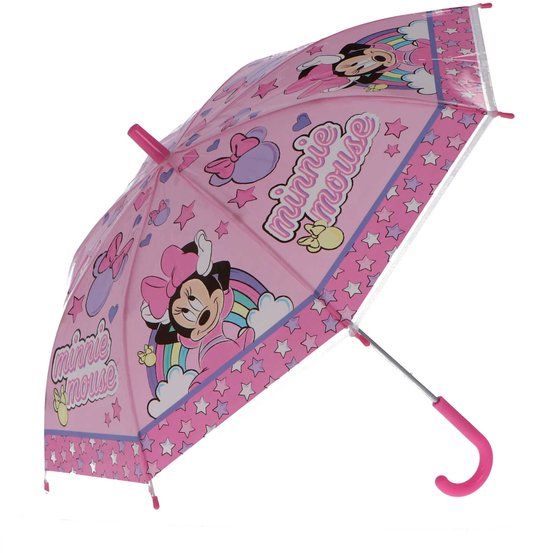 4KidsOnly Minnie Mouse Paraplu - Kinderparaplu - Metaal frame - Roze
