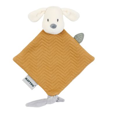 Nattou Charlie Mini knuffel sjaal Jacquard Caramel - Katoen - 5414673388092