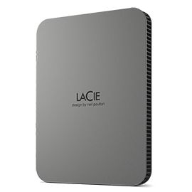 LaCie Mobile Drive Secure 2TB External Hard Drive - Grey