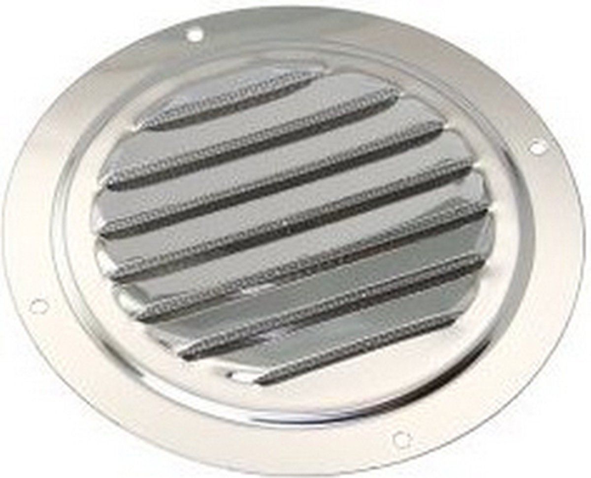 Lindemann Ronde RVS ventilatieroosters met hor - 63mm - Zilver