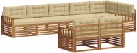 vidaXL Bankset voor buiten, 8-delig, naturel en beige