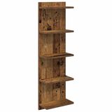 vidaXL - Wandplank - Oud - hout - 30 x 15 x 100 cm
