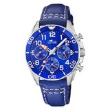Lotus Kinderenhorloge 18859/1 Blauw Leer Unisex