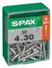 Spax - Vis Universelle, 4 X 30 Mm, 50 Unités, Filetage Partiel, Tête Fraisée, T-star Plus T20, 4cut, Wirox - 4191010400302